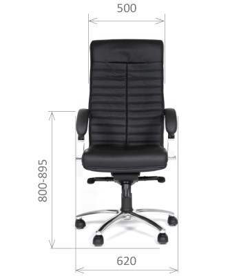 Офисное кресло CHAIRMAN 480 Экокожа премиум черная в Саранске - изображение 1